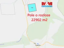 Prodej pole, Velečín, 22902 m2