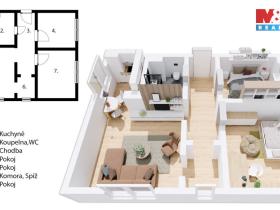Pronájem bytu 3+kk, Adršpach - Horní Adršpach, 58 m2
