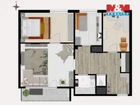 Prodej bytu 3+1, Brno - Starý Lískovec, Dunajská, 66 m2