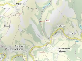 Dražba lesa, Benešov u Semil, 1964 m2