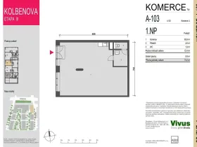 Prodej obchodního prostoru, Praha - Vysočany, Smržových, 73 m2