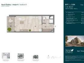 Prodej bytu 1+kk, Praha - Dolní Chabry, Domašínská, 32 m2