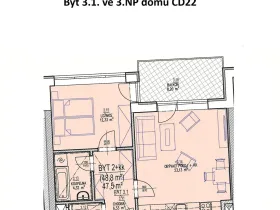 Prodej bytu 2+kk, Brno, Chvalovka, 57 m2