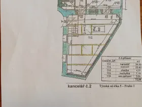 Pronájem kanceláře, Praha - Staré Město, Týnská ulička, 73 m2
