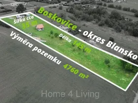 Prodej pozemku pro bydlení, Boskovice, Rovná, 4760 m2