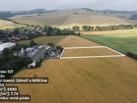 Prodej pole, Miličín, 8580 m2