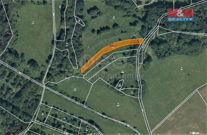 Prodej trvalého travního porostu, Valkeřice, 1493 m2