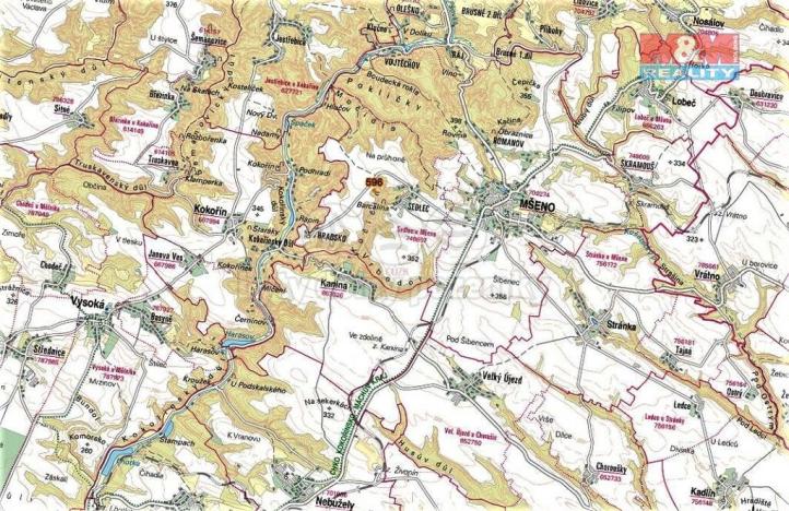 Prodej lesa, Mšeno, 1050 m2