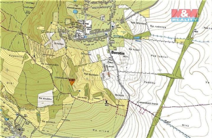 Prodej lesa, Borotín, 1374 m2