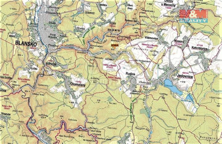 Prodej trvalého travního porostu, Blansko, 2185 m2