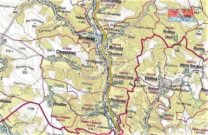 Prodej trvalého travního porostu, Chrastavec, 2405 m2