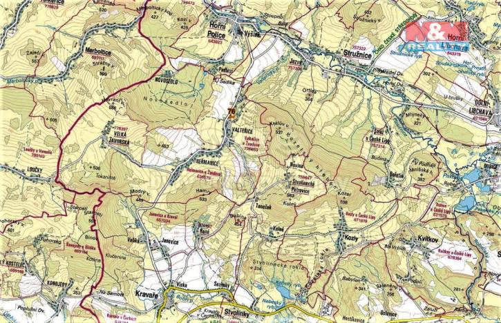 Prodej lesa, Žandov - Valteřice, 1294 m2