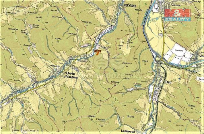 Prodej trvalého travního porostu, Lhota u Vsetína, 3766 m2