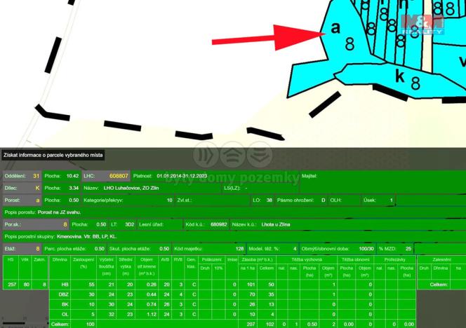 Prodej lesa, Lhota, 9823 m2