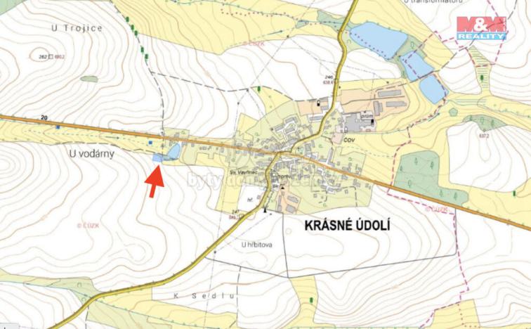 Prodej trvalého travního porostu, Krásné Údolí, 1769 m2