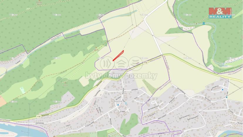 Prodej zemědělské půdy, Lety, 1013 m2