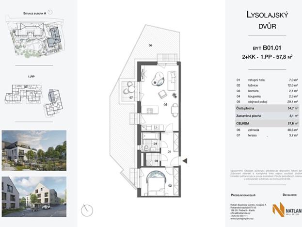 Prodej bytu 2+kk, Praha - Lysolaje, 54 m2