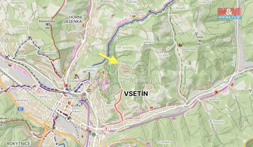 Prodej zahrady, Vsetín, 444 m2