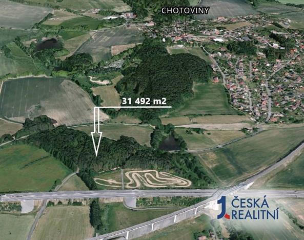 Prodej podílu lesa, Chotoviny, 1500 m2