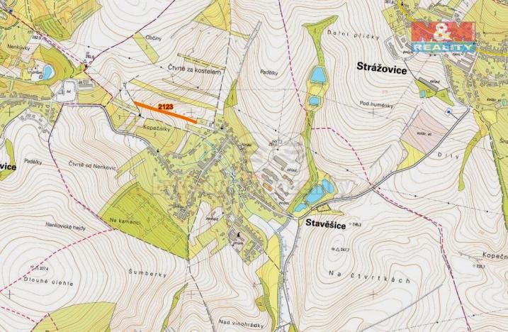 Prodej zemědělské půdy, Stavěšice, 616 m2