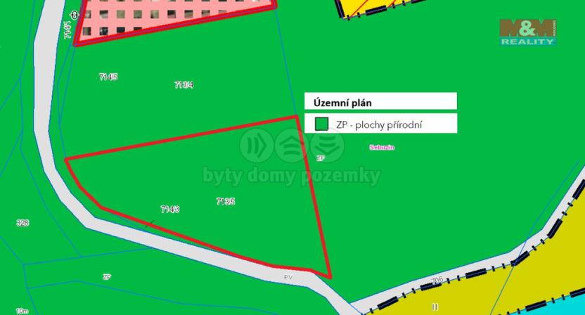 Prodej louky, Ústí nad Labem - Sebuzín, 1543 m2