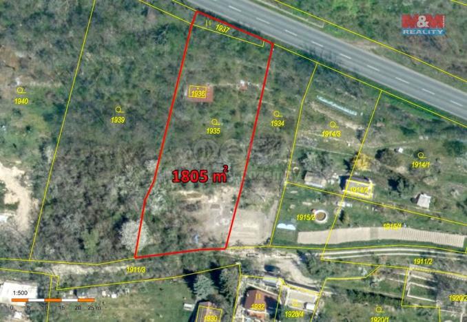 Prodej zahrady, Štětí, 1805 m2