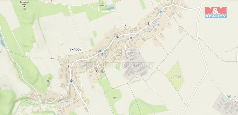 Prodej pozemku pro bydlení, Skřípov, 410 m2