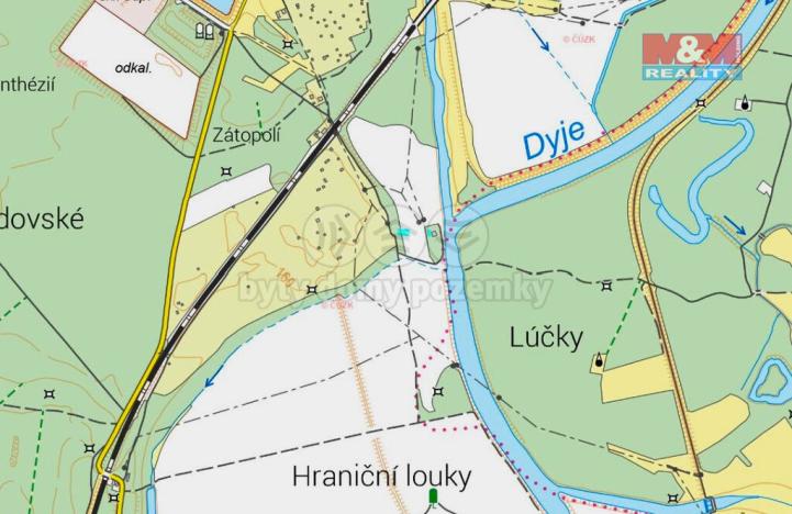 Prodej trvalého travního porostu, Břeclav - Poštorná, 262 m2