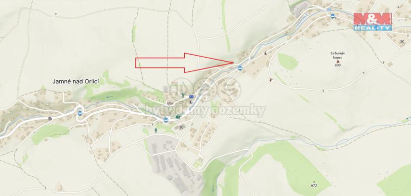 Prodej pozemku pro bydlení, Jamné nad Orlicí, 604 m2