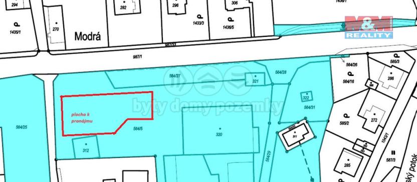 Pronájem pozemku pro komerční výstavbu, Jílové - Modrá, 700 m2