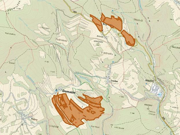 Prodej trvalého travního porostu, Domašín, 660742 m2