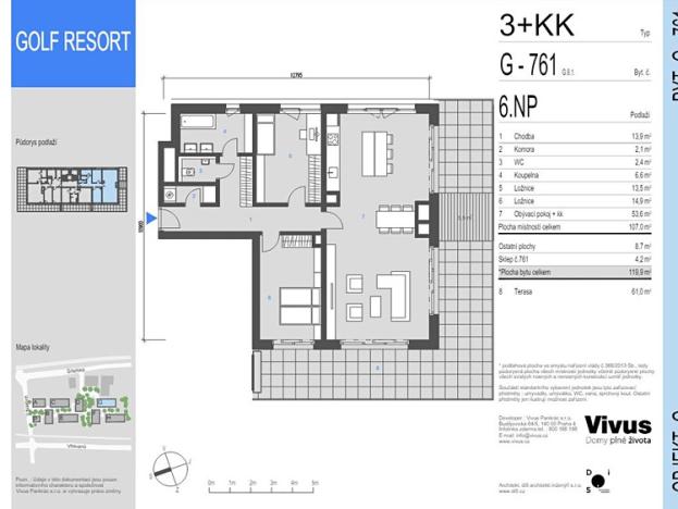 Prodej bytu 3+kk, Praha - Hodkovičky, V náklích, 119 m2