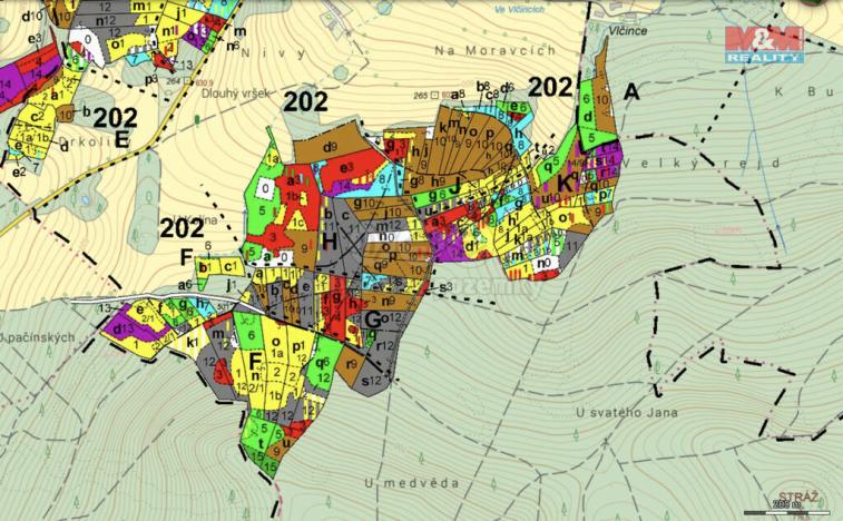 Prodej lesa, Kolinec - Buršice, 41551 m2