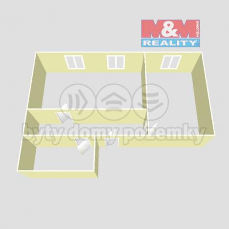 Pronájem bytu 2+kk, Chomutov, Klostermannova, 100 m2