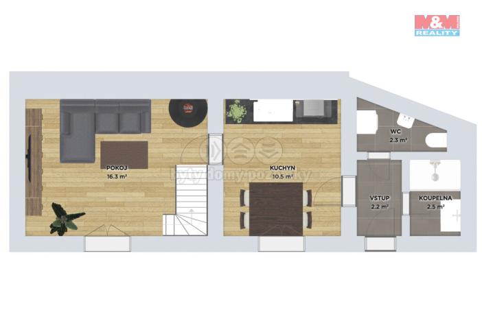 Prodej rodinného domu, Čelákovice, Na Hrádku, 66 m2