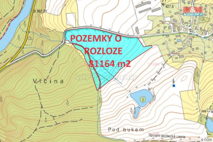 Prodej zemědělské půdy, Šemnice - Sedlečko, 81164 m2