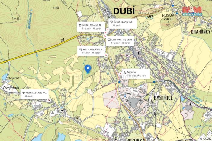 Prodej pozemku pro bydlení, Dubí - Mstišov, 1247 m2