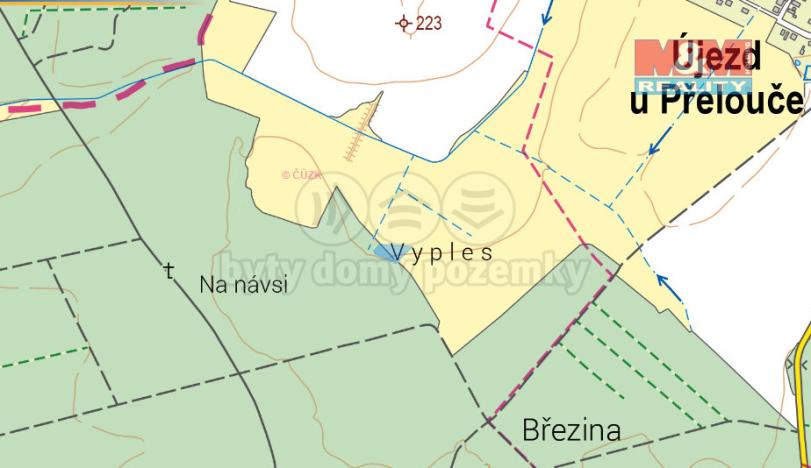 Prodej louky, Kladruby nad Labem - Kolesa, 2187 m2