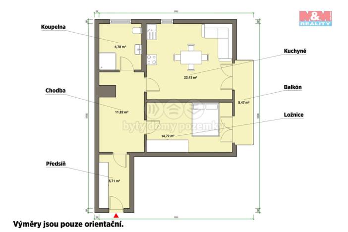 Prodej bytu 2+kk, Mariánské Lázně - Úšovice, Zeyerova, 64 m2