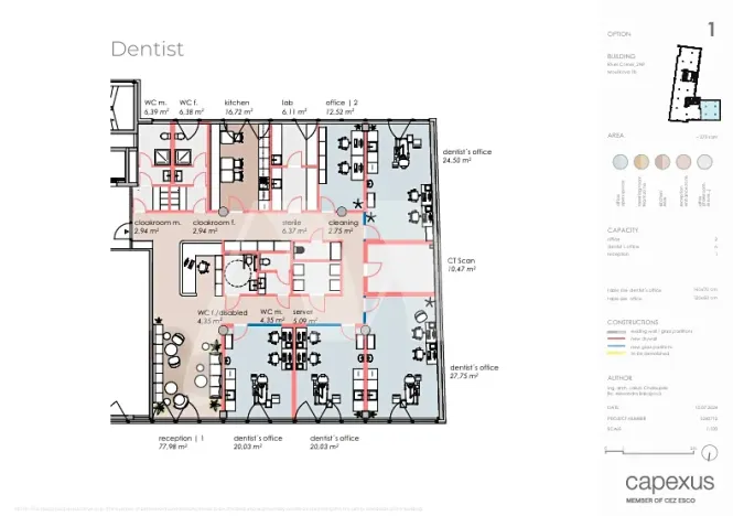 Pronájem kanceláře, Praha - Smíchov, Moulíkova, 323 m2