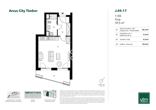Prodej bytu 1+kk, Praha - Stodůlky, U Řepory, 40 m2