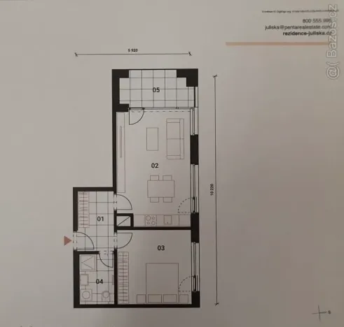 Pronájem bytu 2+kk, Praha - Dejvice, Na Šťáhlavce, 52 m2