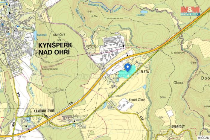 Prodej komerčního pozemku, Kynšperk nad Ohří - Zlatá, 81381 m2