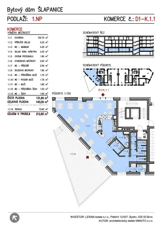 Prodej obchodního prostoru, Šlapanice, 130 m2