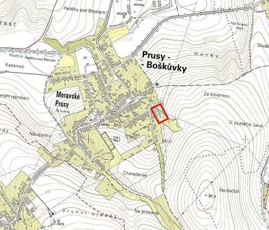 Prodej pole, Prusy-Boškůvky, 632 m2