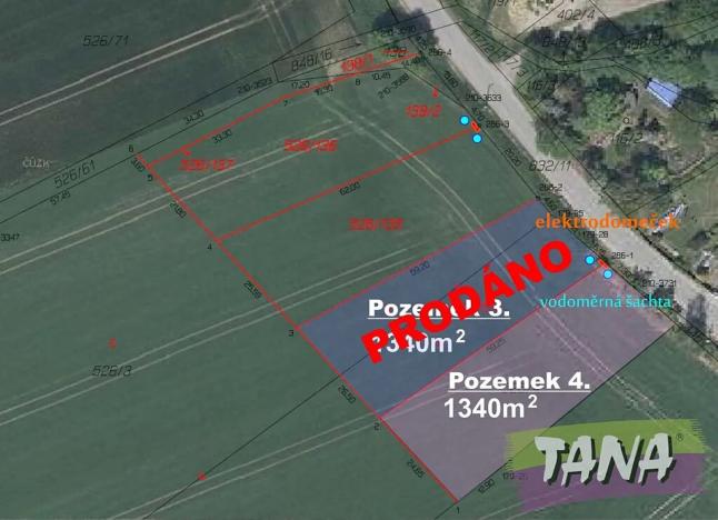 Prodej pozemku pro bydlení, Střevač, 1340 m2