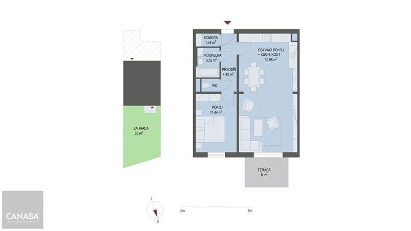 Prodej bytu 2+kk, Nehvizdy, 55 m2