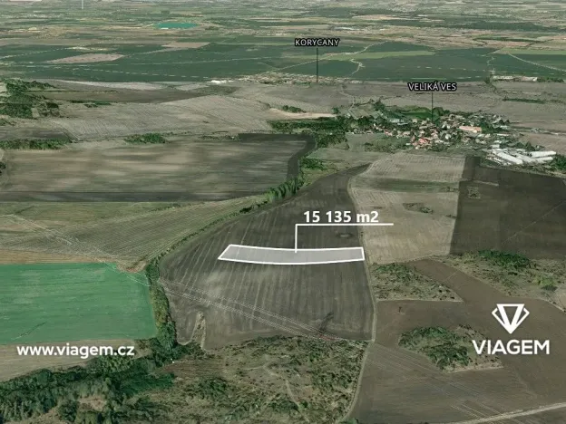 Prodej podílu pole, Veliká Ves, 3783 m2