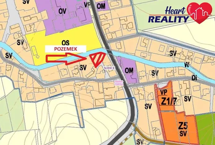 Prodej podílu pozemku pro bydlení, Sudice, Hlavní, 259 m2