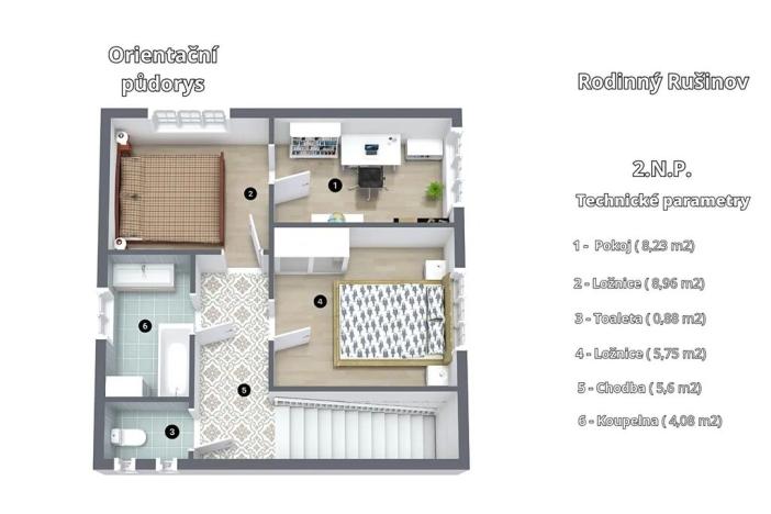 Prodej rodinného domu, Rušinov, 87 m2